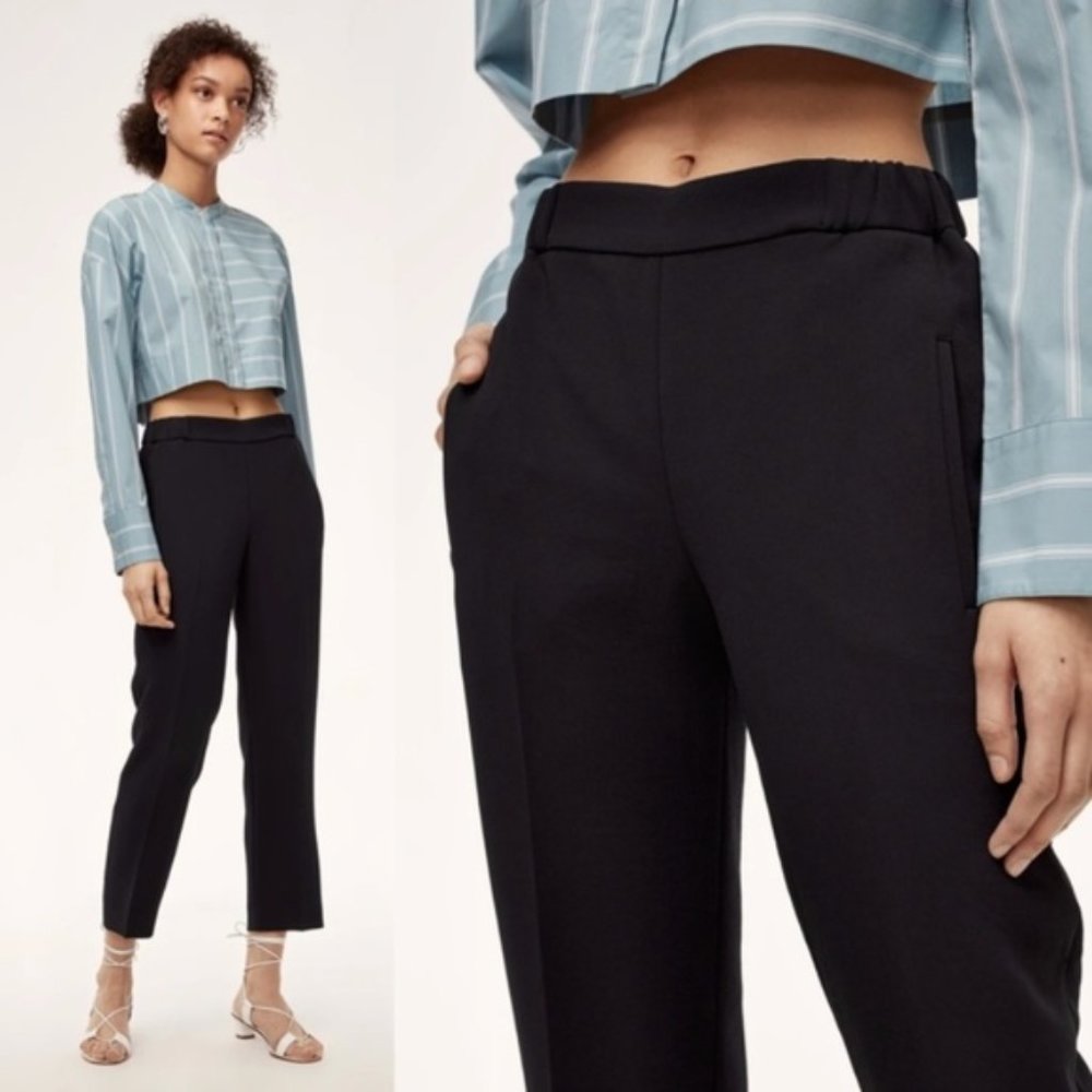 Aritzia Wilfred Darontal Black Cropped Pants 00